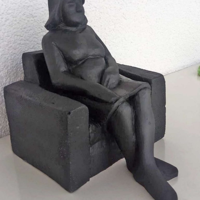 Ergin Kaya (Sedanter Yaşam, Döküm (alçı), 22x14x10cm, 2020)