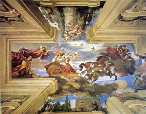 Guercino, Aurora, Fresco, Casino Ludovisi (Roma), 1621 quadratura