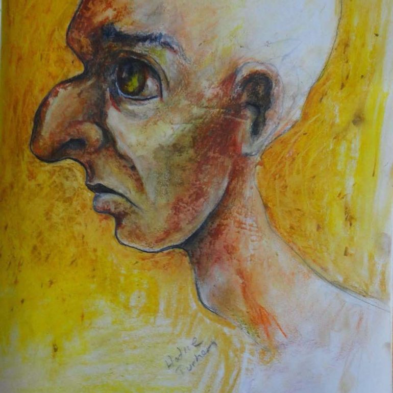 Hatice Tuhan (Aşk Sana Benzer”, Kâğıt Üzerine Yağlı Pastel,30x40cm, 2018)