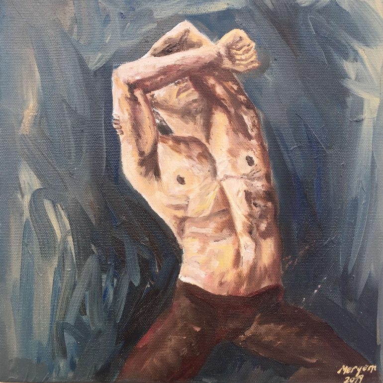 Meryem Alıç (Direniş, 25x25 cm 2019 tüyb)