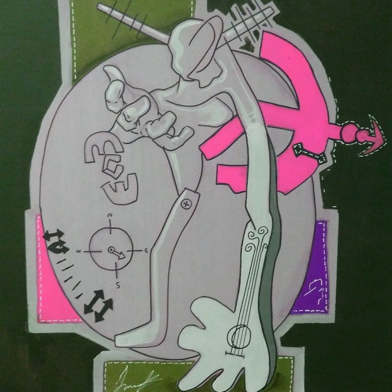 Sinan Yağmur - Tut Elimden - (akrilik) 80x80cm