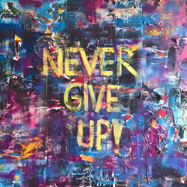Yağmur Turan (Never Give Up, TÜKT, 150x150cm, 2018)