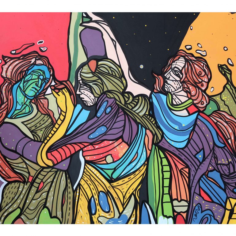 Zahit Yıldız (Botticelli_ye Saygı, TÜAB, 80x100cm, 2019)