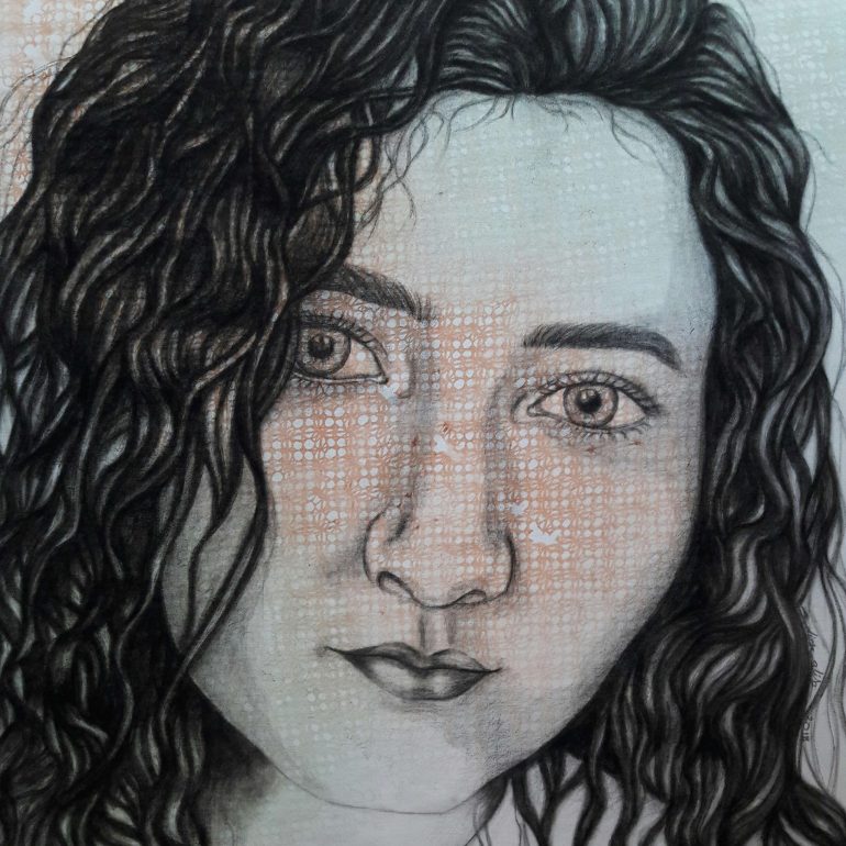 Şadiye Atik (Text Tuval Üzerine Akrilik ve Karışık Teknik 130 x 130 cm 2018)