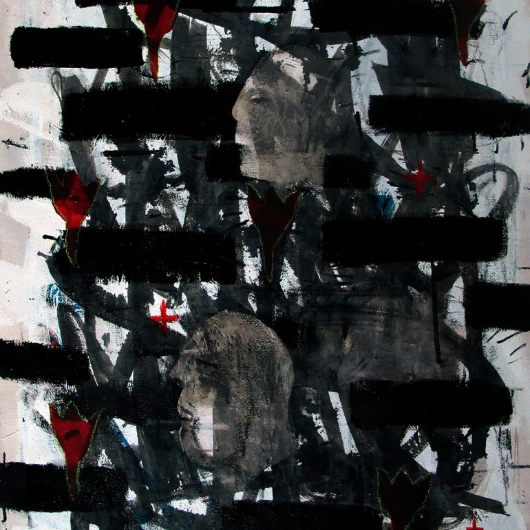 Engin Aslan “Faces and Shadows No. XXII”, Tuval Üzerine Akrilik Boya, 80 X 117 cm, 2020