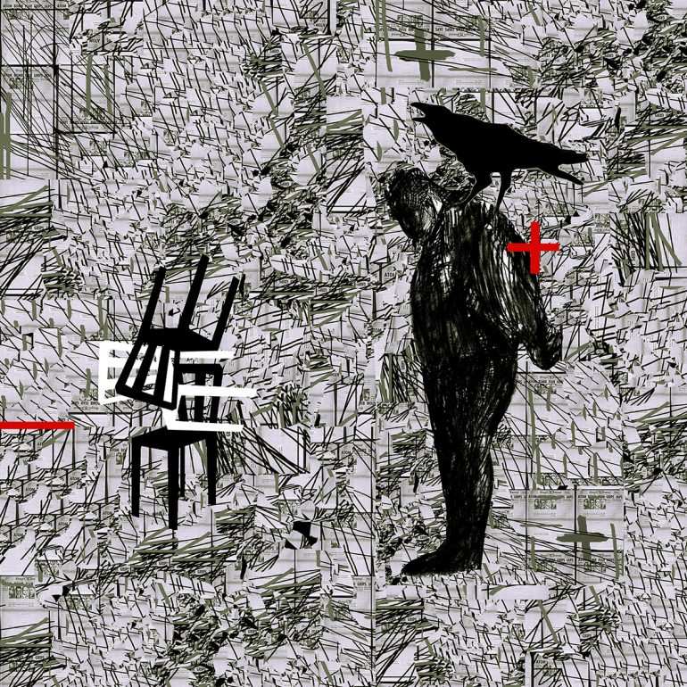 Engin Aslan “Pasajlar No. XX”, Mukavva Üzerine Karışık Teknik, 40 X 40cm, 2020