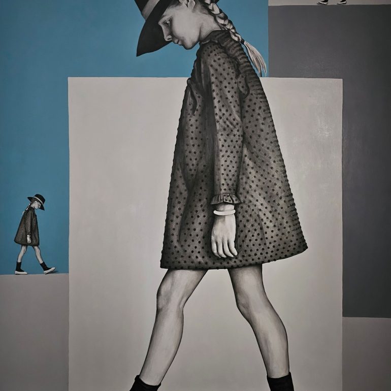 Claudia Schmidt, Walking, Acrylic on canvas, 140x100 cm, 2022