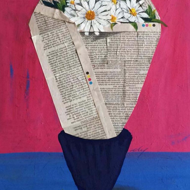 Elif Culum, Papatya Gazetesi 35x50cm, 2019