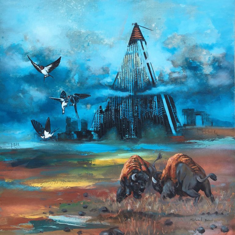 Mehmet Babat Bir zamanlar Anadolu 100x100cm TÜAB 2022