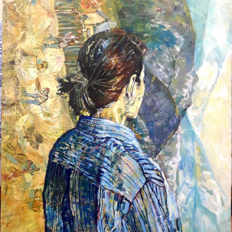 1. Otoportre, Tuval Üzerine Akrilik Boya, 70x60 cm. 2019