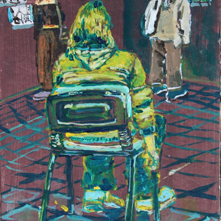 27. Yeniden Kendilik, Karton Üzerine Akrilik Boya, 24x18 cm. 2023