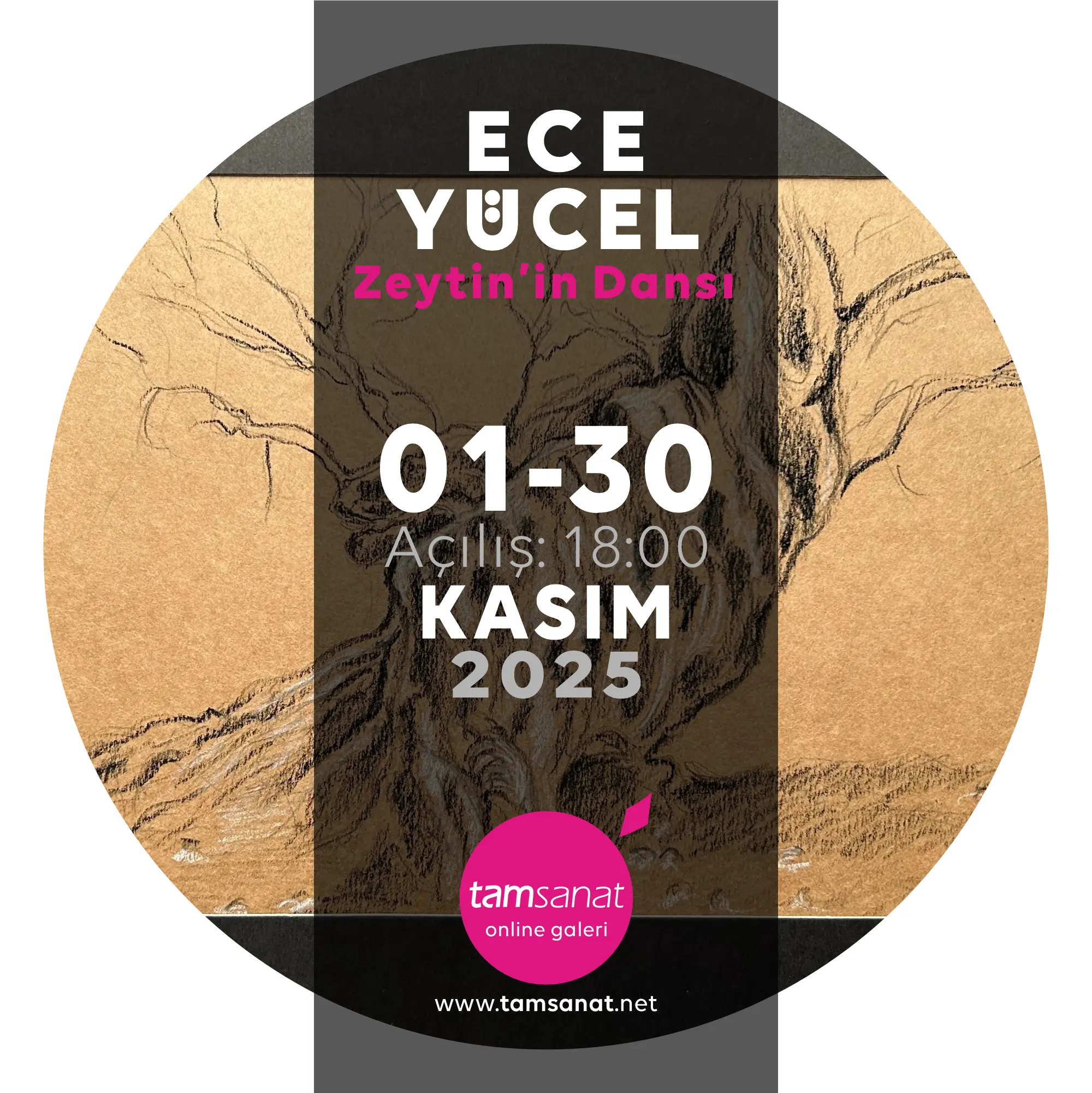 Ece Yücel Tamsanat Online Kişisel Sergi Afişi