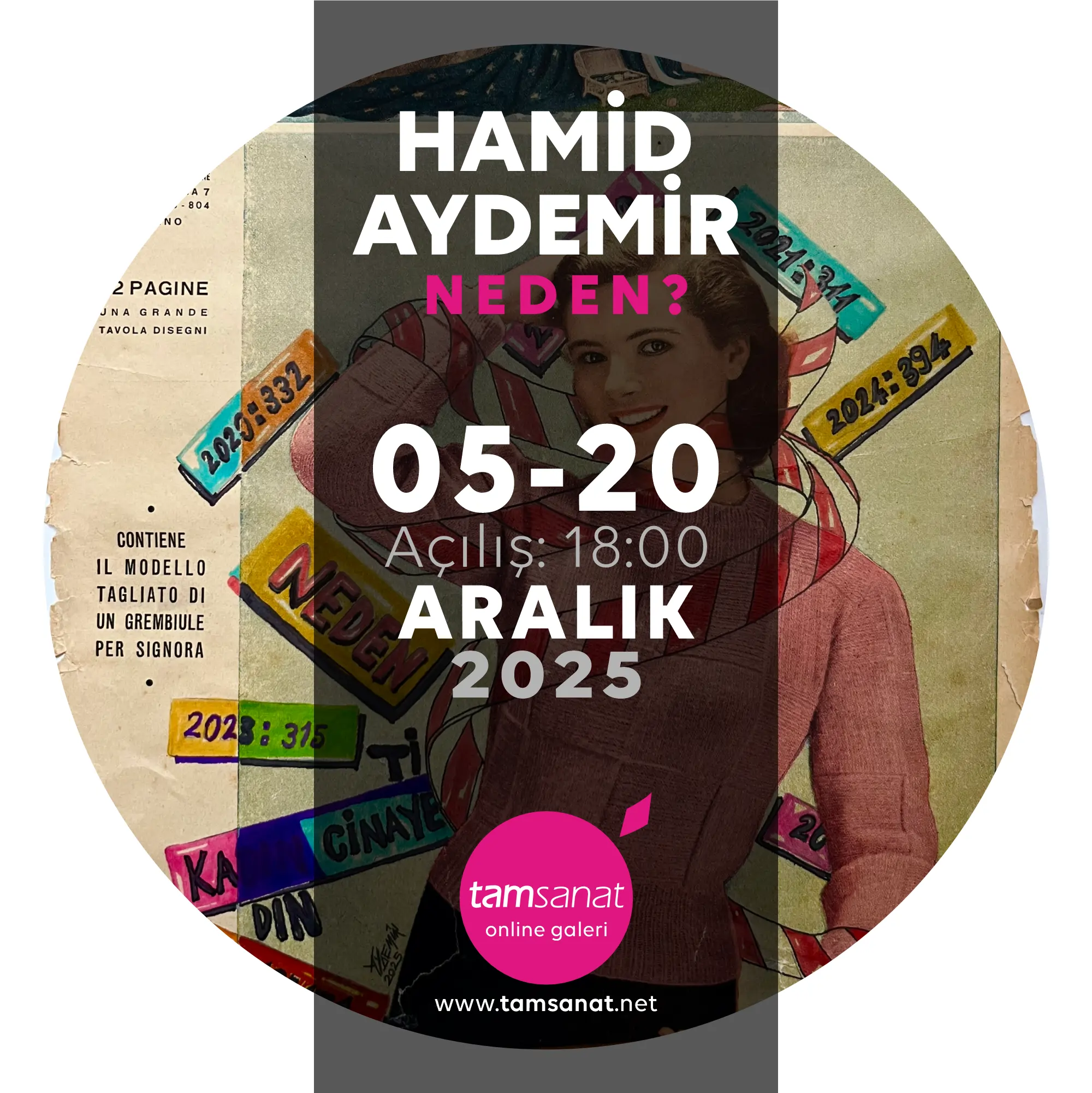 Hamid Aydemir Tamsanat online sergi afişi